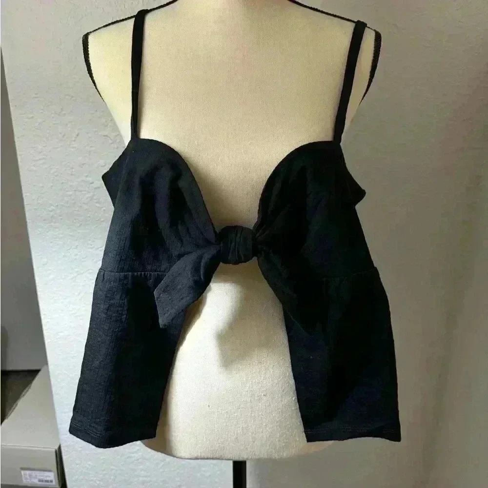 J.Crew Seersucker tie-front top - Picture 2 of 6